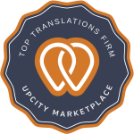 Upcity Marketplace Top Translations Firm Badge